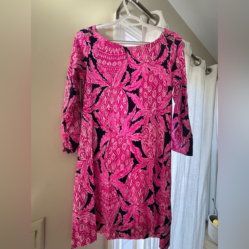 Lilly Pulitzer Pink and Navy Jersey Dress